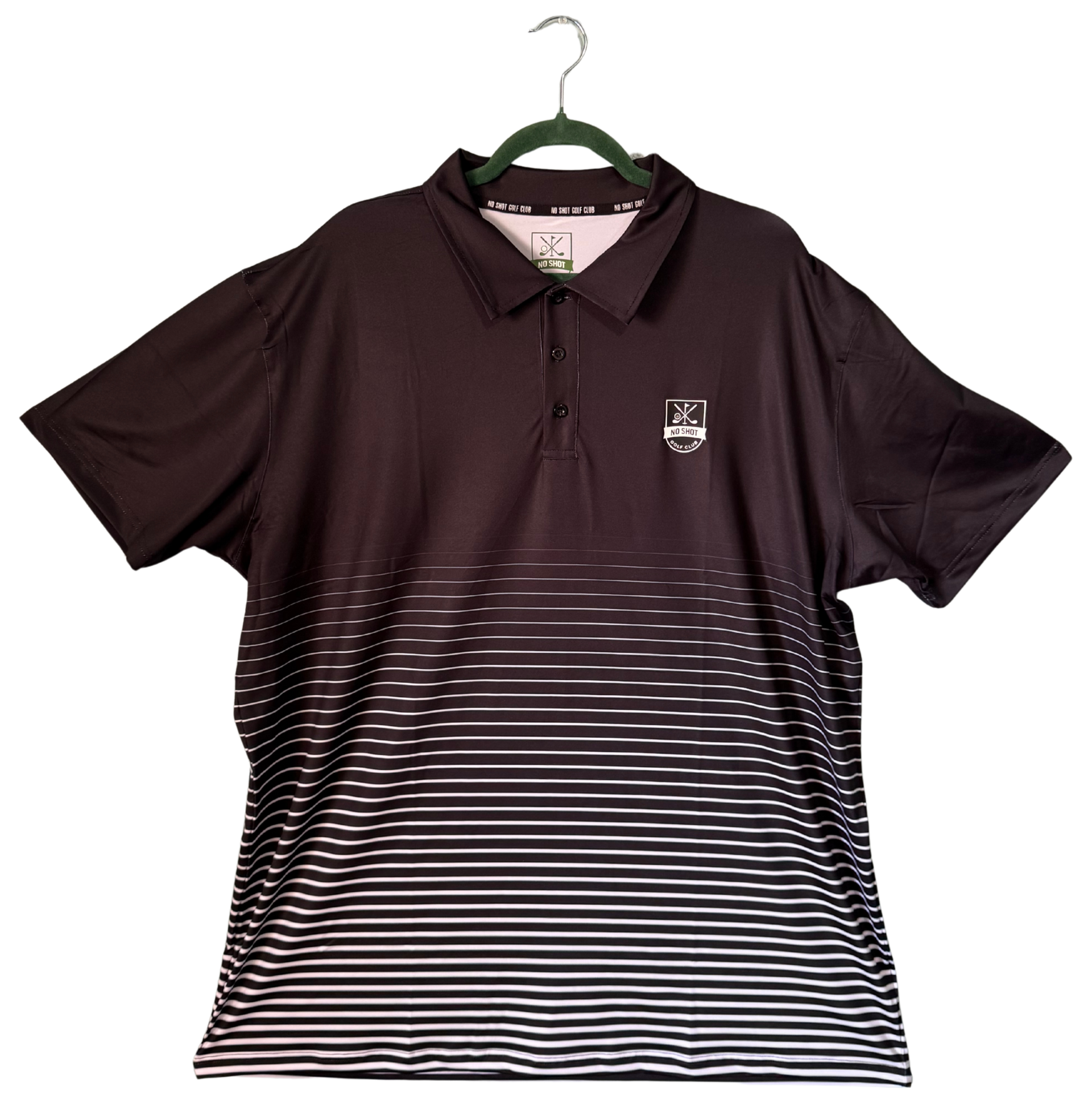 Black &White Transition Fade Polo – Premium Golf Shirt | No Shot